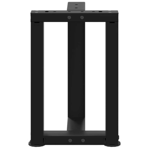 NOGI DO STOLIKA KAWOWEGO W KSZTAŁCIE LITERY T 2 SZT CZARNE STAL