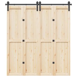 SYSTEM DO MONTAŻU DRZWI PRZESUWNYCH 200CM STAL CZARNY