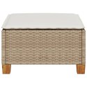 STOŁEK OGRODOWY Z PODUSZKĄ BEŻOWY 63,5X56X32CM RATTAN PE