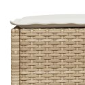STOŁEK OGRODOWY Z PODUSZKĄ BEŻOWY 63,5X56X32CM RATTAN PE