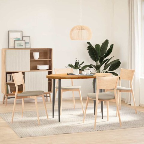 BLAT DO STOŁU BRĄZOWY 120X60X4CM LITE DREWNO DĘBOWE OWALNY