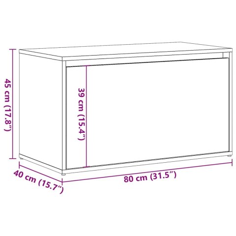 ŁAWKA DO HOLU 80X40X45CM STARE DREWNO DREWNO KLEJONE