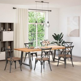 NOGI DO STOLIKA KAWOWEGO 2 SZT. ANTRACYT 90X(72-73)CM STAL