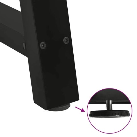 NOGI DO STOLIKA KAWOWEGO 2 SZT. CZARNE 90X(72-73)CM STAL