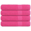 RĘCZNIKI 4 SZT. RÓŻOWE 100X200CM BAWEŁNA 100%