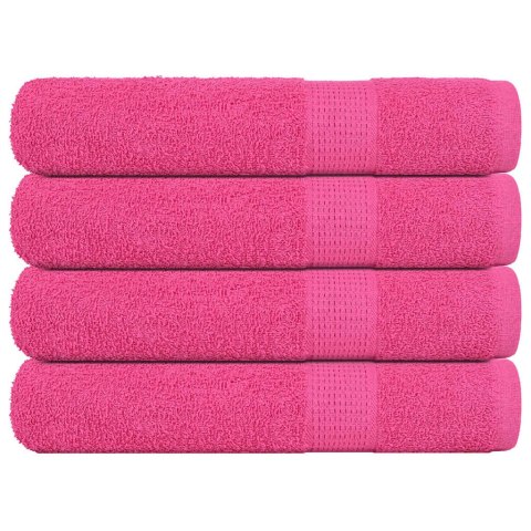 RĘCZNIKI 4 SZT. RÓŻOWE 100X200CM BAWEŁNA 100%