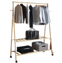 WIESZAK NA UBRANIA Z PÓŁKAMI I KÓŁKAMI 132X45,5X155,5CM