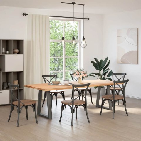 NOGI DO STOLIKA KAWOWEGO 2 SZT. ANTRACYT 60X(72-73)CM STAL