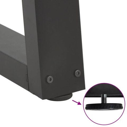 NOGI DO STOLIKA KAWOWEGO 2 SZT. ANTRACYT 60X(72-73)CM STAL