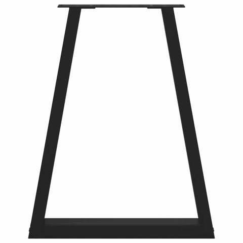 NOGI DO STOLIKA KAWOWEGO 2 SZT. CZARNE 60X(72-73)CM STAL