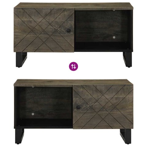 STOLIK KAWOWY CZARNY 80X50X40CM LITE DREWNO MANGO