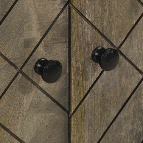 SZAFKA CZARNA 60X33X75CM LITE DREWNO MANGO