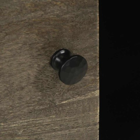 SZAFKA CZARNA 80X33X75CM LITE DREWNO MANGO