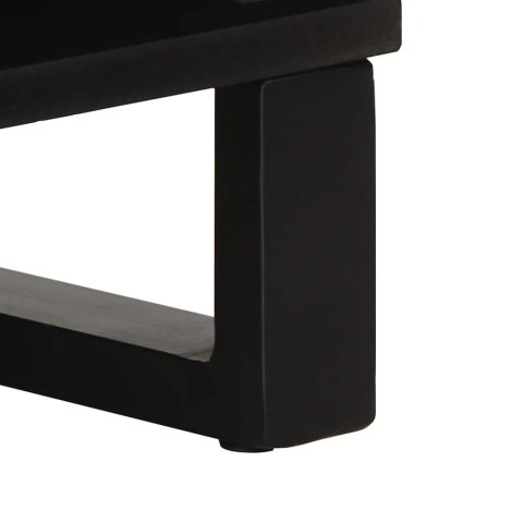 SZAFKA CZARNA 80X33X75CM LITE DREWNO MANGO