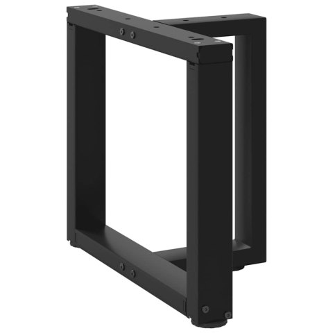 NOGI DO STOLIKA KAWOWEGO 2 PCS. CZARNE 50X25X(42-43)CM STAL