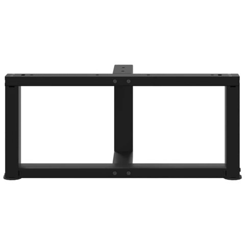 NOGI DO STOLIKA KAWOWEGO 2 PCS. CZARNE 70X25X(30-31)CM STAL