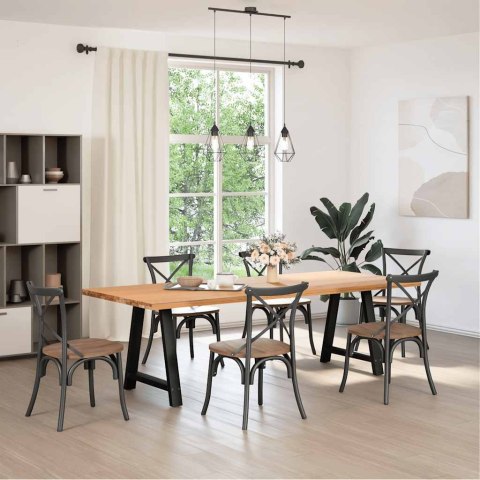 NOGI DO STOLIKA KAWOWEGO 2 SZT. CZARNE 70X(72-73)CM STAL