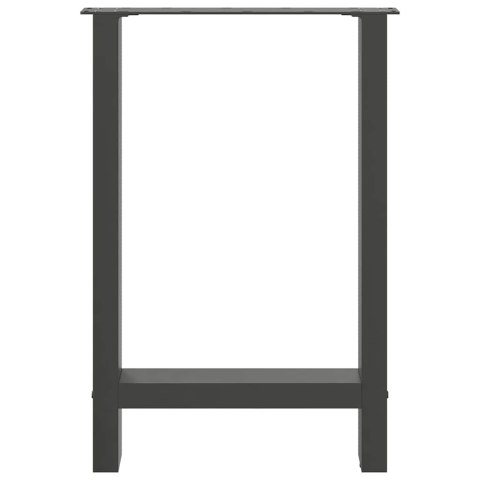 NOGI DO STOLIKA KAWOWEGO ANTRACYT 2 SZT. 60X(72-73)CM STAL