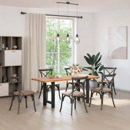 NOGI DO STOLIKA KAWOWEGO CZARNE 2 SZT. 60X(72-73)CM STAL