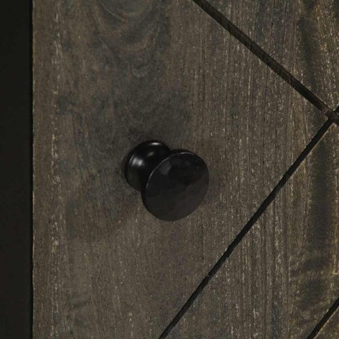 SZAFKA CZARNA 40X33X75CM LITE DREWNO MANGO