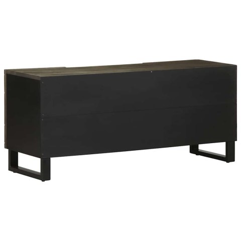 SZAFKA POD TELEWIZOR CZARNA 105X33X46CM LITE DREWNO MANGO