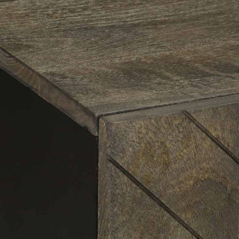 SZAFKA POD TELEWIZOR CZARNA 105X33X46CM LITE DREWNO MANGO