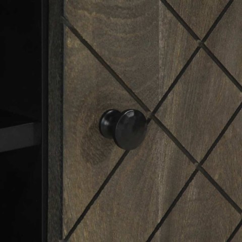 SZAFKA POD TELEWIZOR CZARNA 105X33X46CM LITE DREWNO MANGO