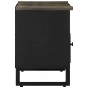 SZAFKA POD TELEWIZOR CZARNA 80X33X46CM LITE DREWNO MANGO