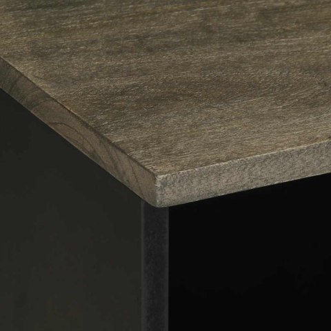 SZAFKA POD TELEWIZOR CZARNA 80X33X46CM LITE DREWNO MANGO