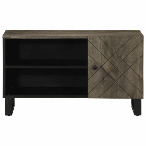 SZAFKA POD TELEWIZOR CZARNA 80X33X46CM LITE DREWNO MANGO