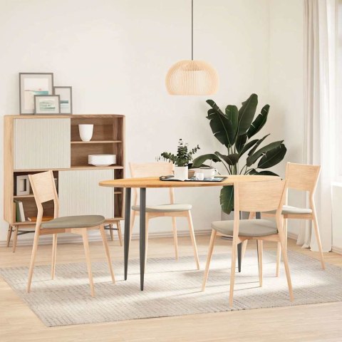 BLAT DO STOŁU BRĄZOWY 140X60X2CM LITE DREWNO DĘBOWE OWALNY