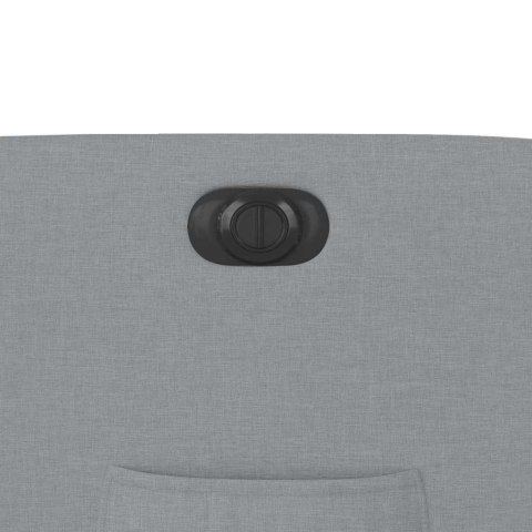 ELEKTRYCZNY FOTEL ROZKŁADANY JASNOSZARY OBITY TKANINĄ