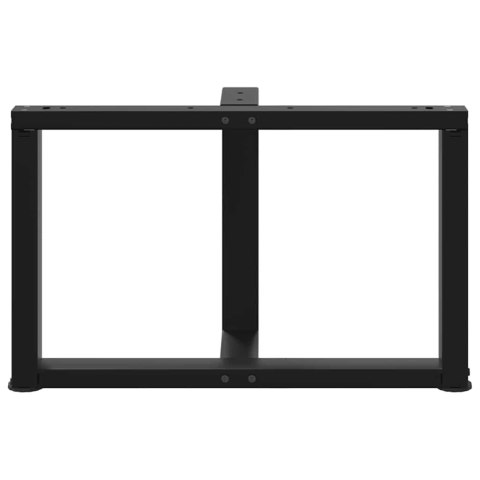 NOGI DO STOLIKA KAWOWEGO 2 PCS. CZARNE 70X25X(42-43)CM STAL