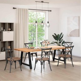 NOGI DO STOLIKA KAWOWEGO 2 SZT. CZARNE 100X(72-73)CM STAL