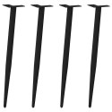 NOGI DO STOLIKA KAWOWEGO 4 SZT. CZARNE 72-73CM STAL
