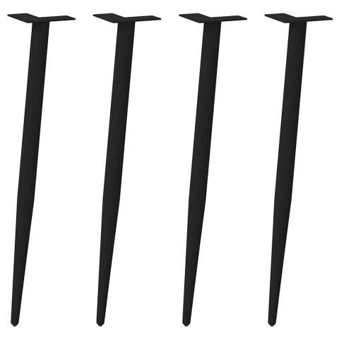 NOGI DO STOLIKA KAWOWEGO 4 SZT. CZARNE 72-73CM STAL