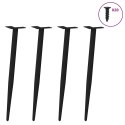 NOGI DO STOLIKA KAWOWEGO 4 SZT. CZARNE 72-73CM STAL