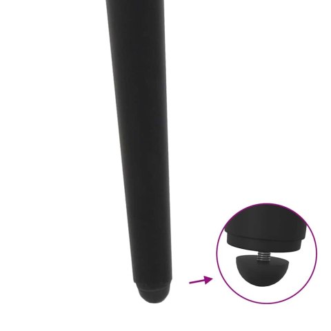 NOGI DO STOLIKA KAWOWEGO 4 SZT. CZARNE 72-73CM STAL