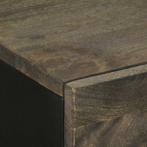 SZAFKA CZARNA 60X33X75CM LITE DREWNO MANGO