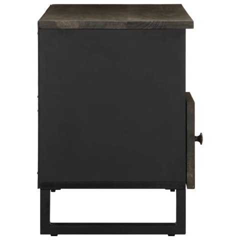 SZAFKA POD TELEWIZOR CZARNA 100X33X46CM LITE DREWNO MANGO