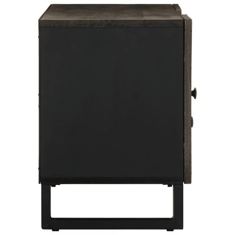SZAFKA POD TELEWIZOR CZARNA 105X33X46CM LITE DREWNO MANGO