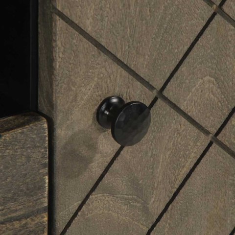 SZAFKA POD TELEWIZOR CZARNA 105X33X46CM LITE DREWNO MANGO