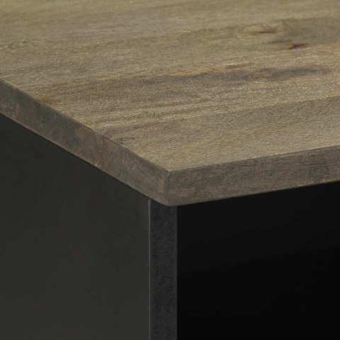 SZAFKA POD TELEWIZOR CZARNA 70X33X46CM LITE DREWNO MANGO