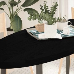 BLAT DO STOŁU BRĄZOWY 140X60X4CM LITE DREWNO DĘBOWE OWALNY