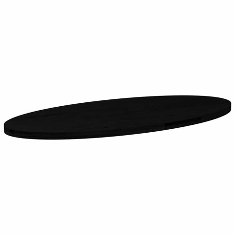 BLAT DO STOŁU BRĄZOWY 140X60X4CM LITE DREWNO DĘBOWE OWALNY