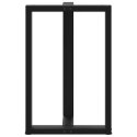 NOGI DO STOŁU BAROWEGO 2 SZT. CZARNE 60X35X(90-91)CM STAL