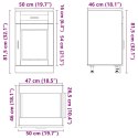 SZAFKA KUCHENNA DOLNA PORTO CZARNA 50X46X81,5CM