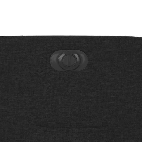 ELEKTRYCZNY FOTEL ROZKŁADANY CZARNY OBITY TKANINĄ