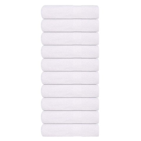 RĘCZNIKI KĄPIELOWE 10 SZT. BIAŁE 100X150CM BAWEŁNA 100%