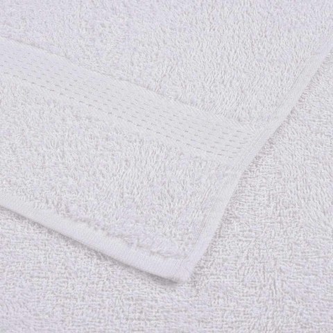 RĘCZNIKI KĄPIELOWE 10 SZT. BIAŁE 100X150CM BAWEŁNA 100%